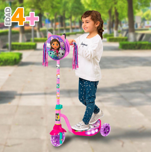 Scooter Patín Disney Gabby's Dollhouse Luces Apache En Caja (Usado)