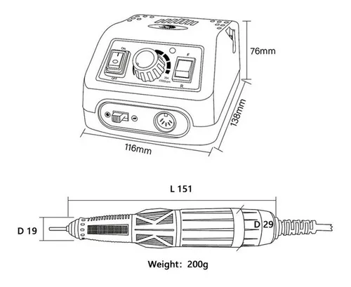 Micromotor Renhe 315 35.000 Rpm Laboratorio Dental