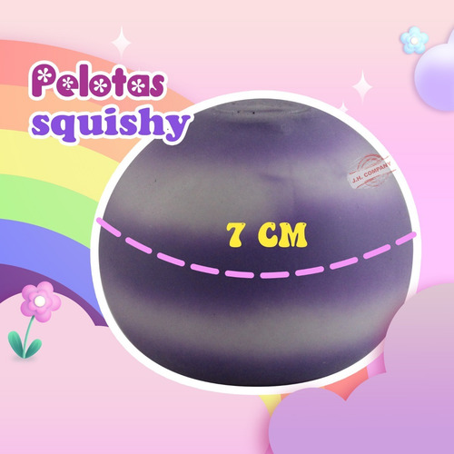 Imagen 4 de 10 de Set 2 Pcs Squishy Pelota Antiestres Apachurrar Juguete Z-17