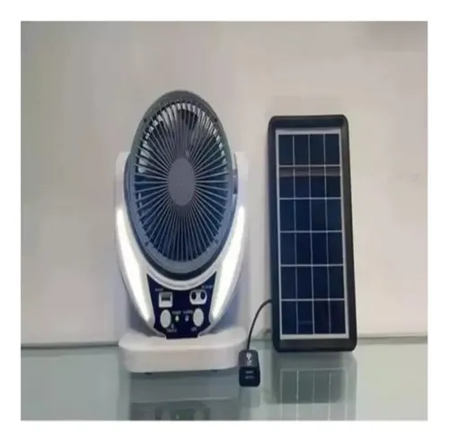 Ventilador Panel Solar Recargable Bajo Consumo Energetico