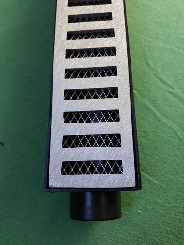 Ralo Linear 6x50 Em Alumínio Com Caixa Coletora E Tela Anti Insetos