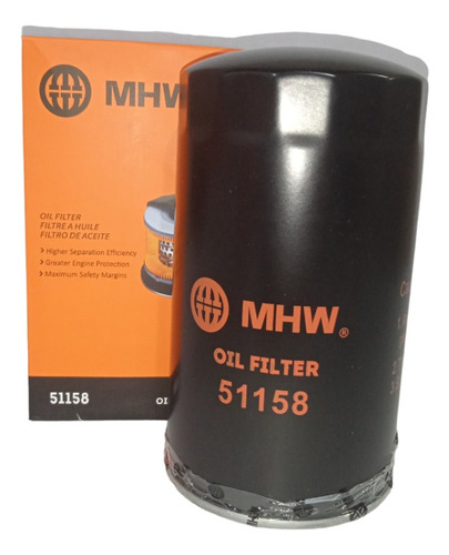 Filtro Aceite Mhw 51158 Para Abg, Atlas-copco, Case, Ford