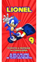 Comprar Invitación Digital Sonic - Etiquetas Imprimibles Candy Bar
