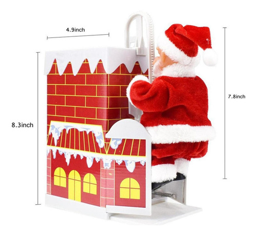 / Papá Noel Escalada Decoración Navideña Regalos