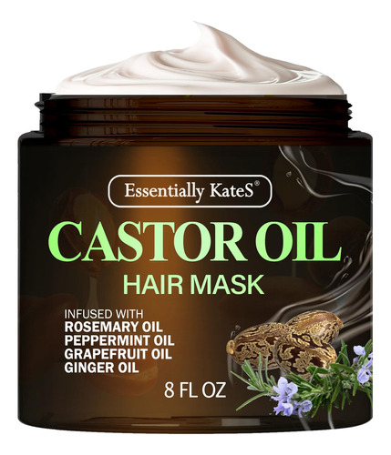 Essentially Kates Mascarilla Capilar Con Aceite De Ricino, 8