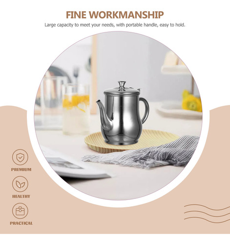 Recipiente De Aceite Para Ollas De Acero Inoxidable Con Red