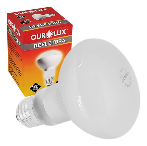 Lâmpada Refletora Fosca Grande Spot R80 100w 220v E27 Cor da luz Branco-quente