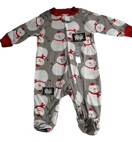 Pijama Carter's Navidad Muñeco De Nieve 3, 6y9 Meses Unisex.