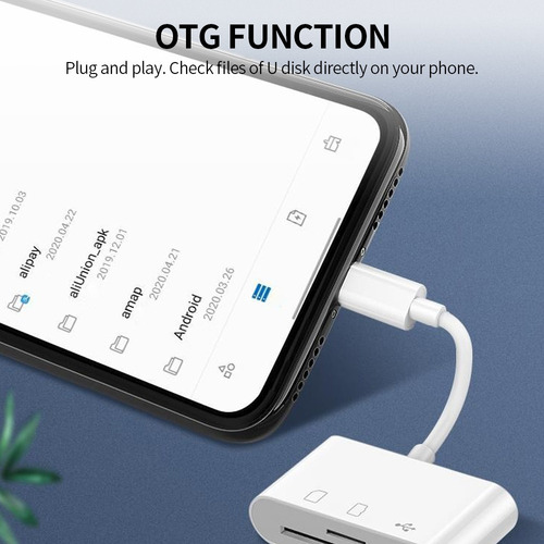 Adaptador 3 En 1 Tipo C Hub Tipo-c A Usb2.0 + Sd+tf Para