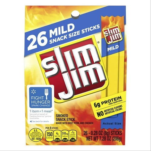 Slim Jim Original Sticks Palitos De Carne Seca 4 Sabores