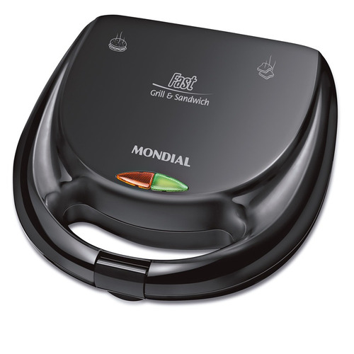 Sanduicheira Fast Grill E Sandwich 750w S-12 Mondial Cor Preto 110V