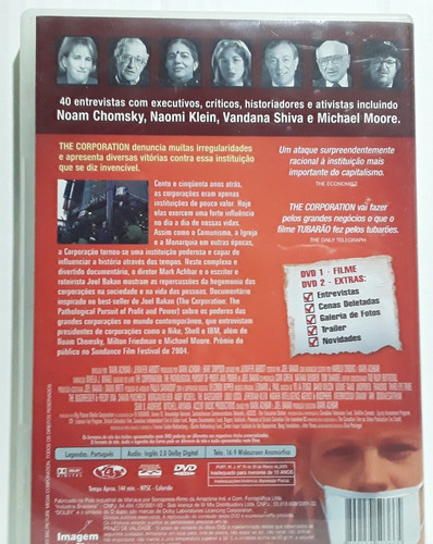 Dvd The Corporation ( Dvd Duplo ) Michael Moore - Novo