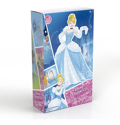 Cinderela Quebra Cabeça Princesas Disney 77 Peças