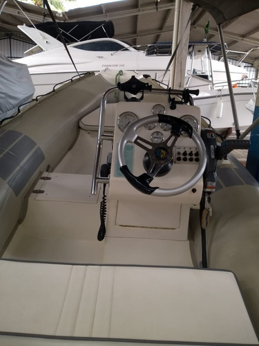 Bote Inflável Zefir F420 Casco Rígido C/ Motor Evinrude Etec