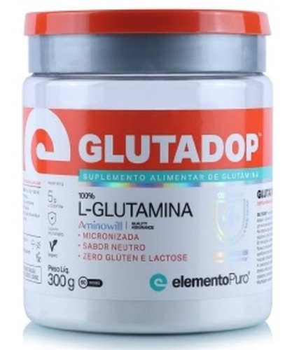 Glutadop L-glutamina Elemento Puro - 300g. Sabor Sem Sabor