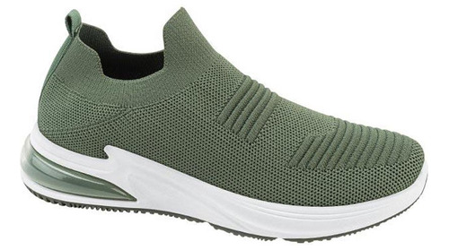 Tenis Fashion Válvula Next & Co 1693 Verde Militar De Mujer