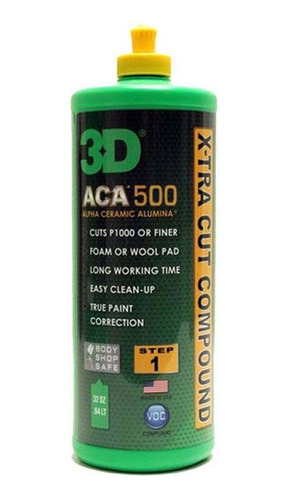 3d Aca X-tra Cut Compound Compuesto De Corte Paso 1 1l
