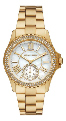 Reloj Mujer Michael Kors Mk7401 Everest Color de la correa Dorado Color del bisel Dorado Color del fondo Blanco