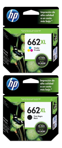 Cartuchos Hp 662xl Negro Y 662xl Color Originales