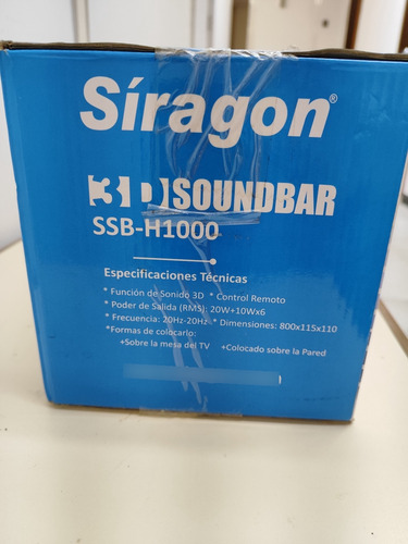Home Theater Soundbar 3d Siragon Mod. Ssb-h1000