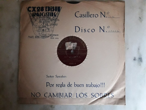 Vinilo Nacional Antiguo,canaro,mi Curita,venga Minina,78 Rpm