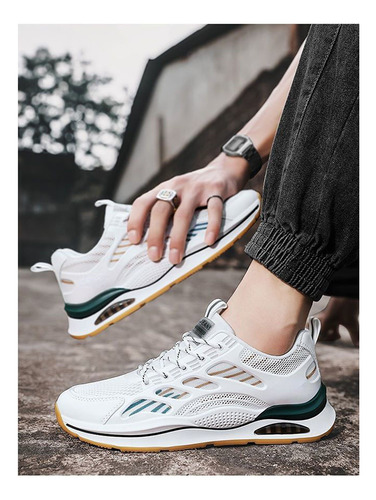 Zapatillas Ysnb Para Correr Con Masaje Transpirables Blancas
