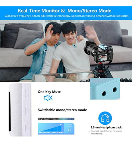 Boya By-xm6-k2g Sistema De Micrófono Lavalier Inalámbrico Du
