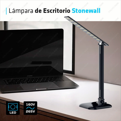 Lampara De Escritorio Led 10w Velador Mesa Stonewall 27050