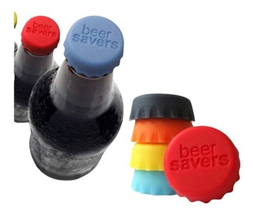 6x Cubrebotellas Cerveza Silicon Tapa Cerveza Botellas Chela Color Kit