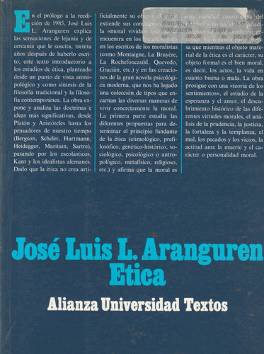 Etica Jose L Aranguren 