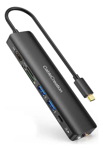 Hub Usb-c A Hdmi Usb 3.0 Ethernet Sd/tf Y Creación De Cables