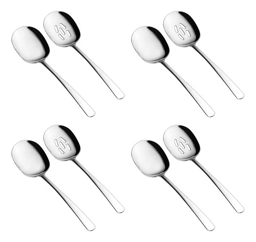 Juego De Cucharas Para Servir, Cuchara Ranurada De 10 Pulgad