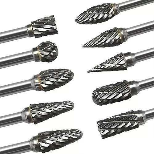 Fresadora De Tungsteno De 10 Piezas Para Pulir Metal 1/8