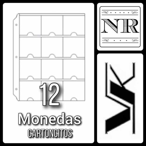 Imagen 1 de 2 de 10 Hojas Para Monedas (cartoncitos) - Vk - Carpeta Chica 12