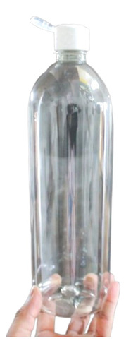 Botellas Pet Transparente 1 Litro Tapa Fliptop Envases 25pz