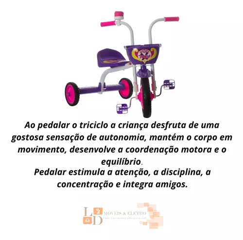 Triciclo Motoca Infantil Ultra Bikes Pro Tork Menina Rosa