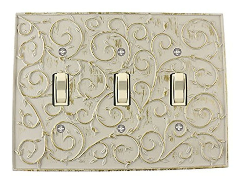 Meriville French Scroll 3 Toggle - Placa De Pared Con Interr