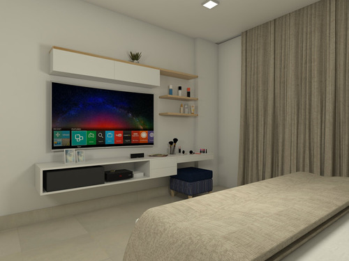 Mueble De Tv Para Dormitorio Con Coqueta