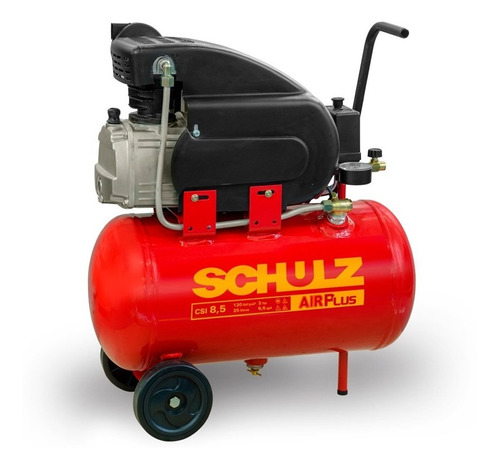 Compressor de ar elétrico portátil Schulz Pratic Air CSI 8.5/25 monofásica 22.9L 2hp 127V 60Hz vermelho