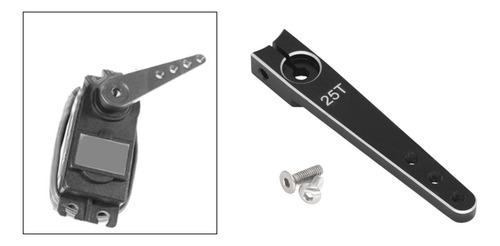 Brazo Servo De Metal De 25 T, Brazo Servo Negro 2 Pulgadas