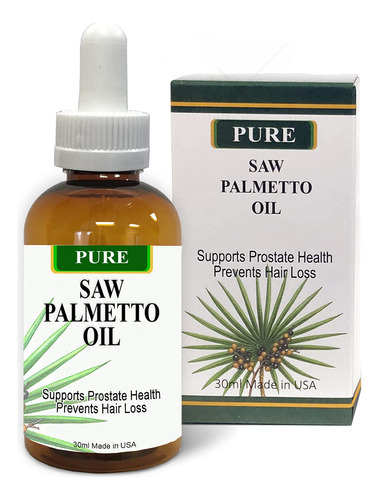 Pure Saw - Aceite De Palmetto Orgnico Natural Para 60-90 Das