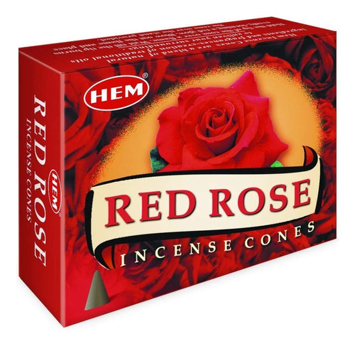 Hem Rosa Roja - Caja De 12 Cajas, 10 Conos Cada Una - Incien
