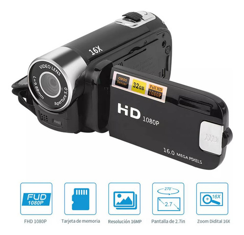 Jianamart HandyCam HDV-V12 Cámara De Video Cámara Wifi Digital 1080p 16x