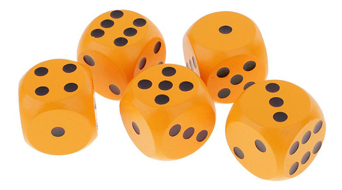 Paquete De 2-4 5 Unid/set Dados De Madera De 3cm D6 Dados