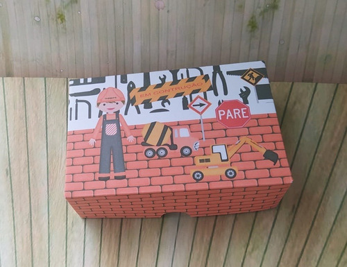 Imagem 4 de 5 de Kit Festa Lembrança Construção Trator ( 20 Caixas )