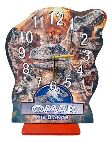 Paq12 Recuerdo Centro De Mesa Jurásic Reloj