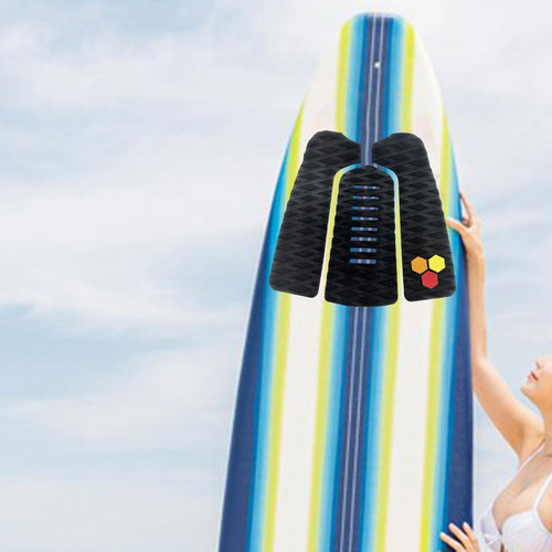 3 Almohadillas De Tracción Negras For Tabla De Surf