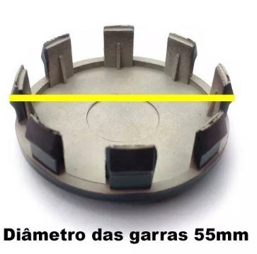 Imagem 3 de 5 de 4 Calota Miolo Centro Roda Mitsubishi Triton + Kit Válvula