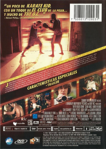 Rendirse Jamás Dvd | Never Back Down Película Nuevo