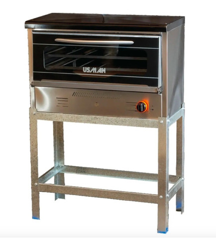 Horno Pizzero Usman 12 Moldes Puerta Visor Acero Inoxidable